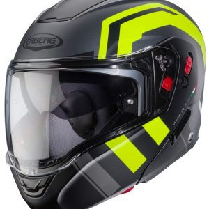 CABERG HORUS X ROAD MATT GUN METAL/BLACK/YELLOW FLUO