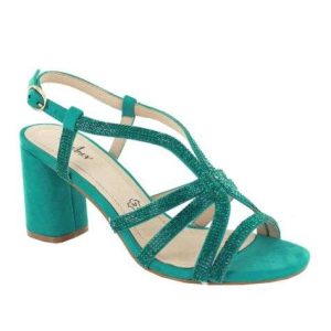 Crystal Sandal Suede 7cm - Verde 38