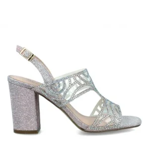 Patterned Block Heels Makeup Pink