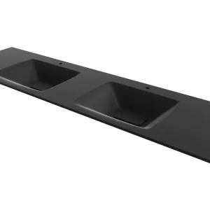Linn Bad VALE svart matt glasservant 160 dobbel