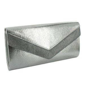 Selskapsveske Large Hardcase Envelope - Silver Metallic