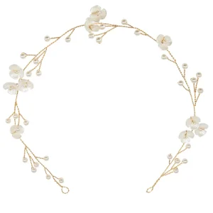 Dainty Floral Hair Vine - Gold