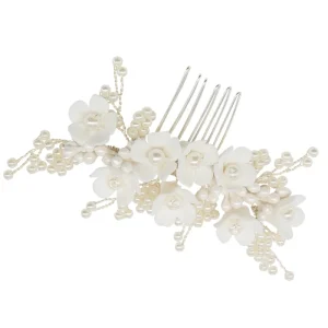 Hårpynt med kam "Chic Flower" Silver