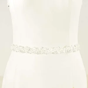 Brudebelte "Ivory Daisys" P81 - Ivory/silver One Size