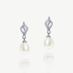 Øredobber Lisbon "Crystal Pearl Drop"