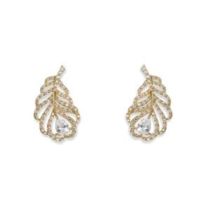 Øredobber "Long Island Leaf" Gold - Gold