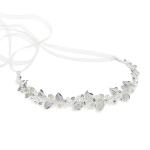 Headpiece "Nicole Silver" - Ivory/silver