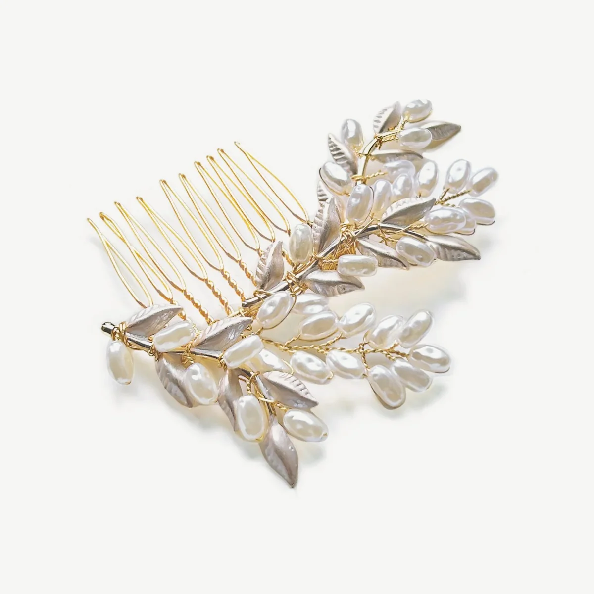 Hårclip "Summer Glow Leafy Comb Gold" - Image 2