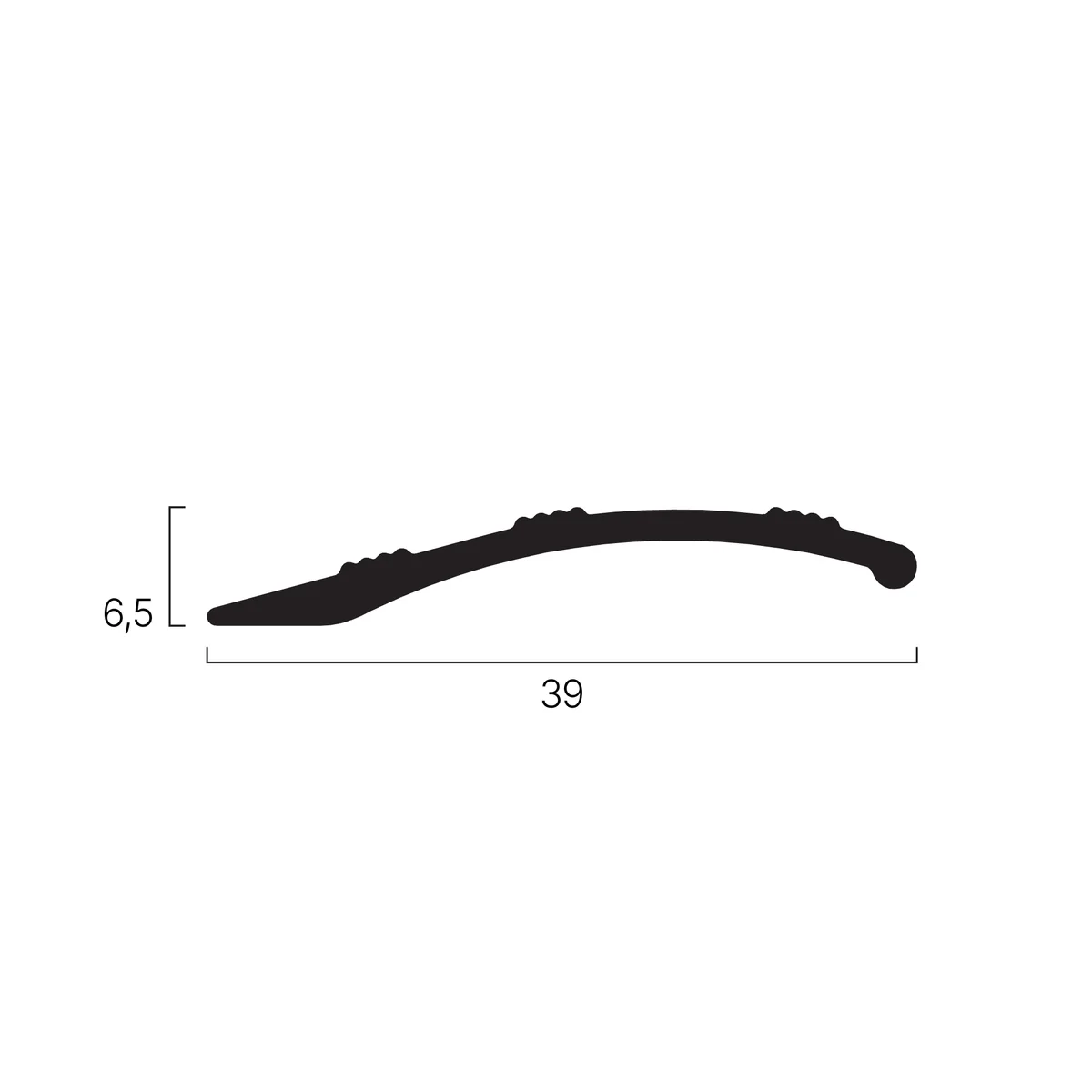 Nivålist KA09 sort 270cm - Image 3