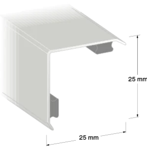 Hjørnelist SJ07 Blank rustfri 150cm