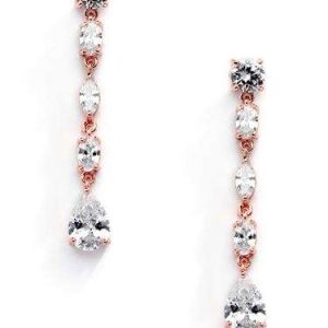 Øredobber "Linear Dangle Rosegold"