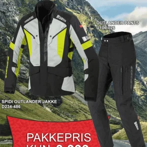 Pakke 1: Spidi Outlander Laminert MC Jakke og bukse