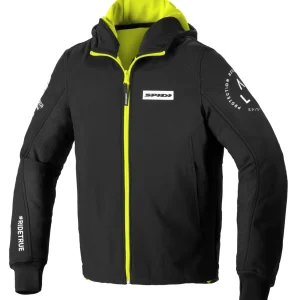 SPIDI HOODIE ARMOR EVO  BLACK YELLOW FLUO